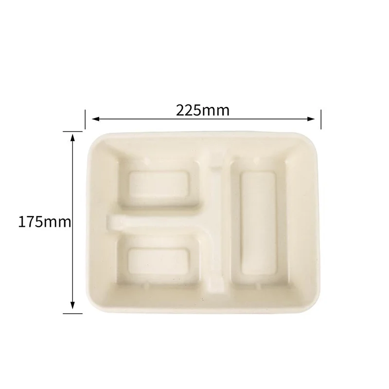 1100ml Small 3 Compartment Tray · Sugarcane Trays · product image